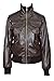 Dames Femmes Style rétro Mid Brown Bomber armoires réel Vestes en Cuir Toutes Les Tailles (UK 14 / EU 42)