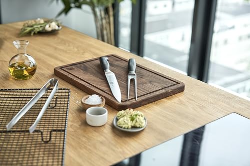 Foto von ZWILLING Vier Sterne Messerset, 2-teilig (Fleischmssser 20 cm und Fleischgabel 18 cm) Rostfreier Spezialstahl, Ergonomischer Kunststoff-Griff, Schwarz [Made in Germany]