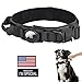Upgraded Airtag Dog Collar Waterproof, Adjustable GPS Training Nylon Dog Collar with AirTag Holder, Control Handle and Quick-Release Buckle for Medium and Large Dogs (Black, L)