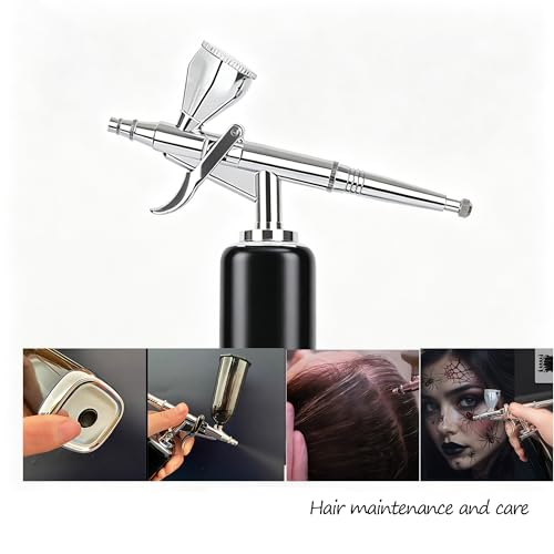 Image of Cordless Airbrush Set with Compressor kit, Trigger Type, High Airflow, Miniature Painting Tool, Temporary Tattoo, Dye Spray Gun for Hair, Barber Enhancement Air Brush, Nail Art.