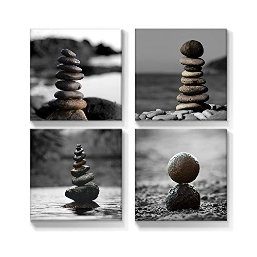 Gronda Zen Wall Art for Bathroom Spa Decor Meditation Canvas Painting Prints Zen