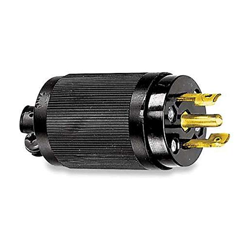 15A Midget Locking Plug 3P 3W 120/240VAC ML-3P BK