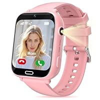 Montre Connectée Enfant, 4G Montre Telephone Enfant avec GPS, Appels, SOS, Chat Vocal, Jeux, Réveil, Mode école, Lampe Torche, Smartwatch pour Fille Garçon