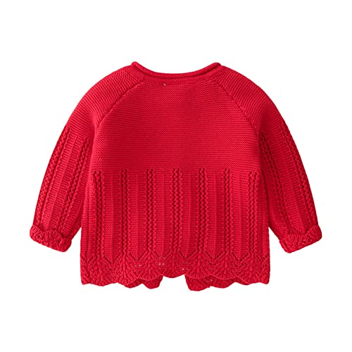 Toddler Baby Girls Knit Cardigan Long Sleeve Round Neck Button Sweater Fall Winter Cute Casual Kids Outerwear2
