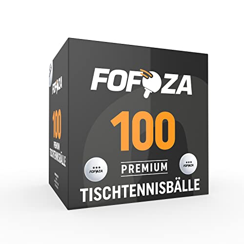 Foto von Fofoza -100- Stück Premium Tischtennisbälle | 3 Sterne, 40+, ABS | Indoor & Outdoor | weiß