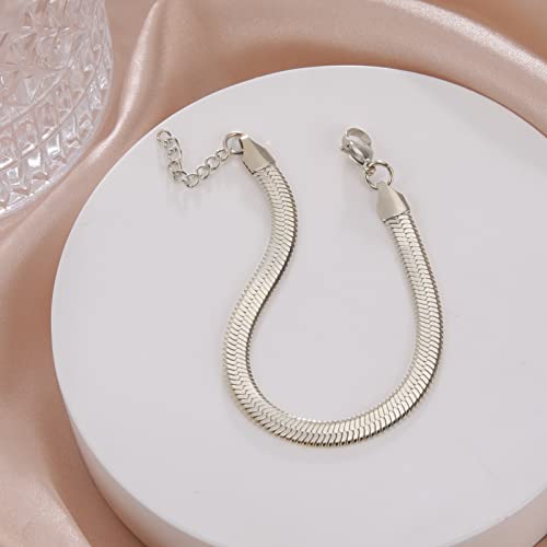 Pulsera Vintage Dreamtimes Herringbone Plata 3MM miniatura 3
