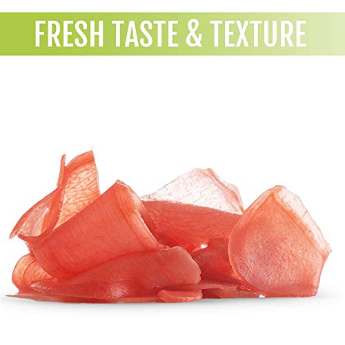 Best of Thailand Japanese Pink Pickled Sushi Ginger | No MSG | 2 Jars of 12oz Fresh Sliced Young Gari Pickled Ginger in Sweet Pickling Brine with Color | Fat-Free, Sugar-Free, Kosher