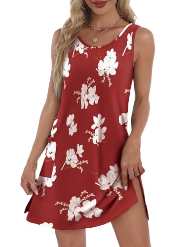 Image of BKRIVE Coverup Summer Dresses for Women 2026 Eyelet Casual Loose Sleeveless Sundresses Tank Dresses with Pockets