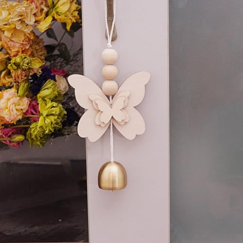 Butterfly Hanging Bell for Door Opening - Good Luck Decoration for Entrance, Window, and Wall - Wind Chime Home Decor