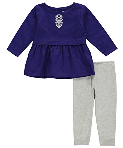 Ensemble floral violet bébé fille idéal pour les journées ensoleillées au parc