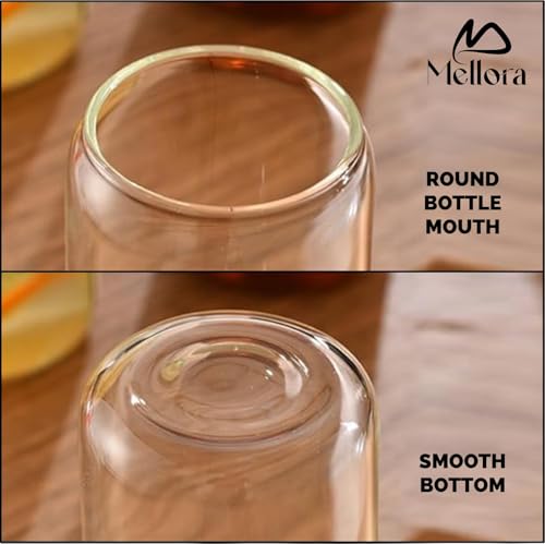 Image of MELLORA Can Shape Glass Tumbler with Straw - 540ml | Stylish Sipper for Mocktails & Cocktails Drinks | Perfect for Summer Travel Essential, Outings & Daily Use - Transparent