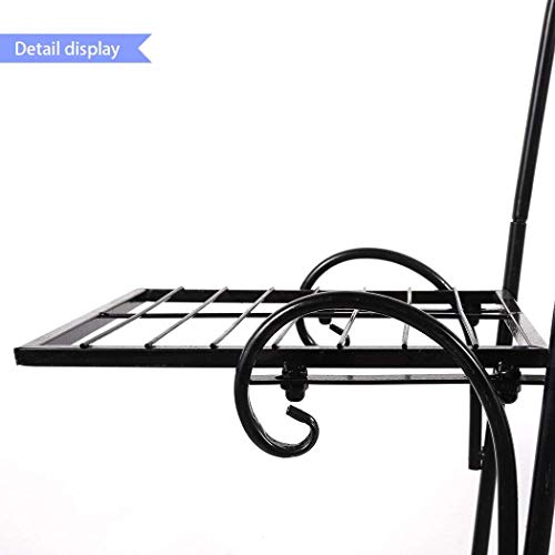 Image of Bee Creative Metal Attractive Multi Tired Plant Stand Indoor /Outdoor, Multipurpose Stand, Racks, Planter Stand (Black)
