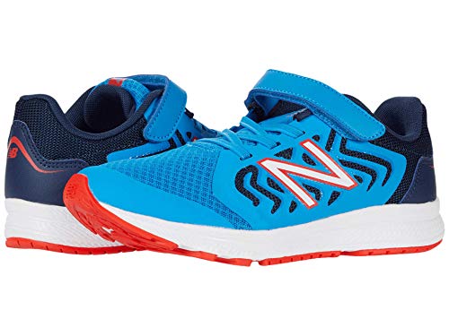 Image of New Balance Kid's 519 V2 Alternative Closure Running Shoe, Vision Blue /Natural Indigo /Neo Flame, 11.5 M US Little Kid (4-8 Years)
