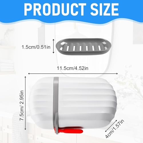 Image of TASMAX Travel Accessories soap case Box Soaps Holder for Bathroom Plastic Box Portable Soap Dish for Home Outdoor Hiking Waterproof soap case Box Storage Organizer (Pack of 2 White)