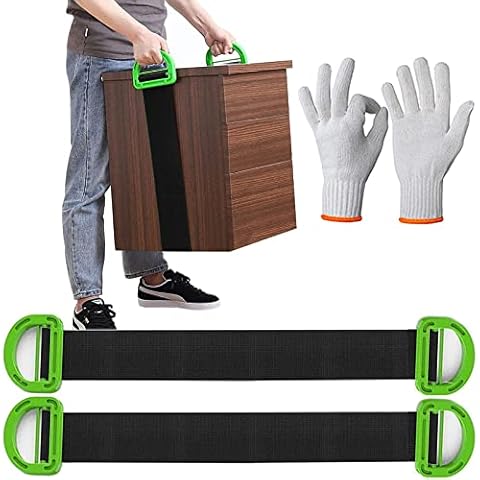 2 PCS Tragegurte Umzug, Transportgurt, 153CM Schwerlast Umzug Hebegurt Tragegurt - Lasten 600lbs, Einfaches Heben, Tragen, Bewegen von Boxen Möbeln Haushaltsgeräten Cover