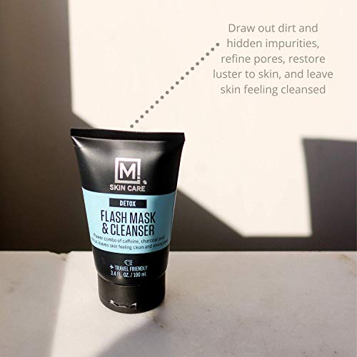 M. Skin Care Detox Flash Facial Mask and Cleanser for Men, Pore Cleansing Charcoal, Cruelty Free - Image 5