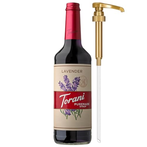 Torani Puremade Syrup, Lavender Flavoring for Drinks, Glass Bottle with Pump Included, 25.4 Fl Oz - image 1