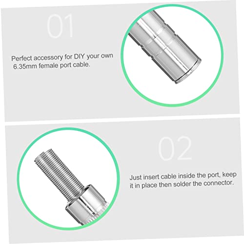 Adaptador de audio con conector de 6.35 mm estéreo miniatura 6
