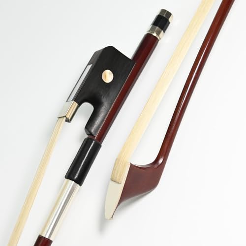 Archet de contrebasse 3/4 modèle français 70,5 cm crin naturel pour musicien