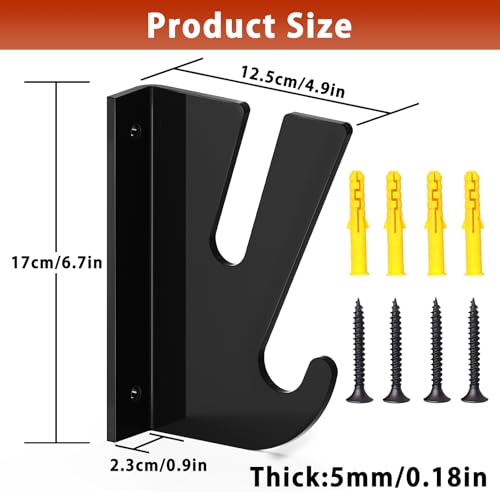 DIYIIRON 2 peças de suporte de parede para skate, suporte de exibição de parede de acrílico para ska
