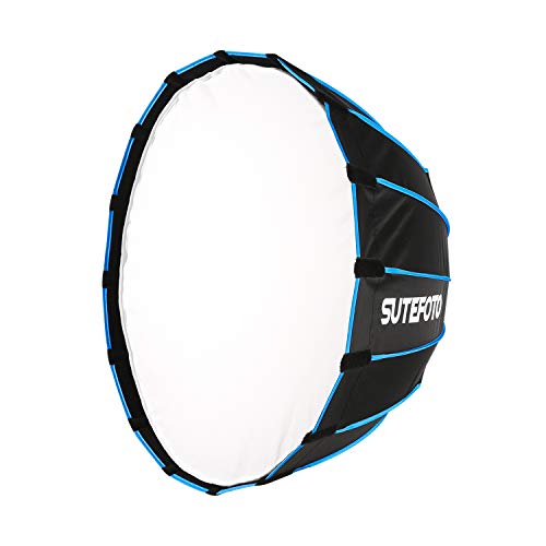 Sutefoto 23.6inches/60cm Diameter Softbox with Bowens Mount Compatible for Sutefoto P80 and P80RGB Led Video Light