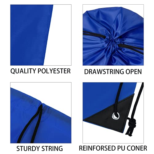 Vorspack Drawstring Backpacks Bulk 20 Pieces String Bags Customized Bags For Party Gym Sport Trip - Blue #TOP3