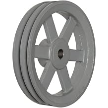 TB Woods 2BK2512 FHP Bored-to-size V-Belt Sheave, B Belt Section, 2 Grooves, 1/2" Bore, Cast Iron, 2.65" OD, 9440 max rpm