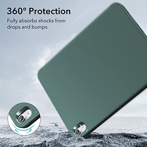 Image of ESR for iPad 10th Generation Cover (2022, 10.9 inch), iPad 10 Case, Built-in Pencil Holder, Flexible Back Cover, Trifold Stand, Auto Sleep /Wake, Rebound Pencil Series, Forest Green