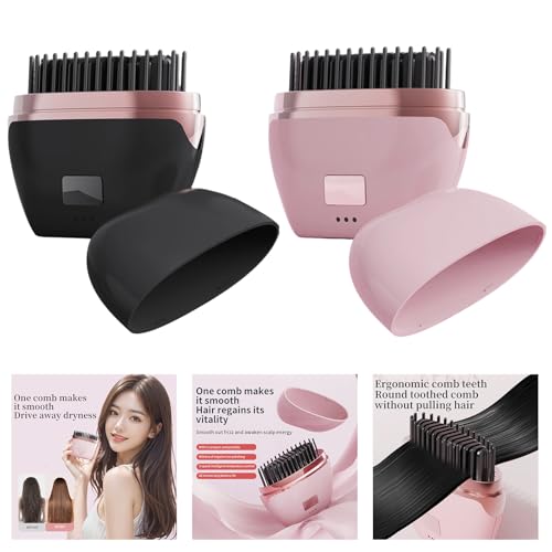 Cepillo alisador recargable portátil para cabello miniatura 2