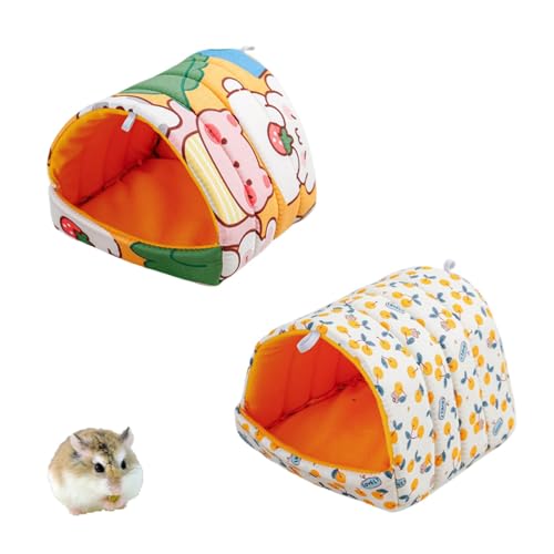BDBFPAN 2 pezzi Letto per porcellini d'India, casa di porcellini d'India, criceto, cincillà, riccio, comodo nido e area giochi