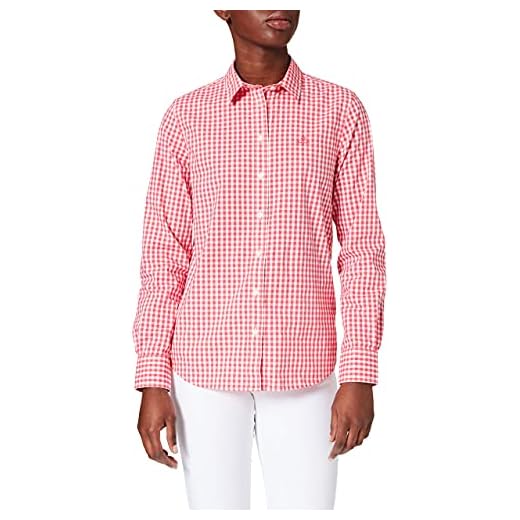 GANT Damen Broadcloth Gingham Shirt Bluse, Watermelon RED, 36