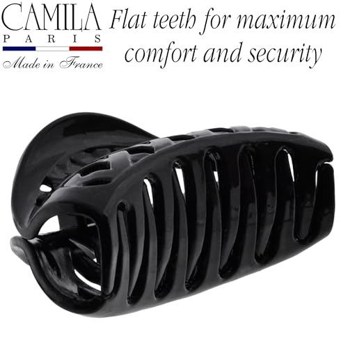 Camila Paris CP1808 French Claw Clip for Thick Hair (Black, Single) — view 2