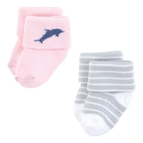 Image of Hudson Baby Baby 8-pack Cotton Rich Newborn and Terry Socks