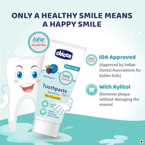 Image of Chicco Toothpaste Bubble Gum 1-6Y 50g X 2pc No Fluoride