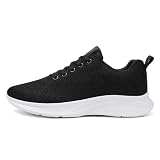 Zapatillas Mujer Verano Zapatillas Running Deportivas Casual Zapatos Mujer Montaña Anchas Zapatos Viaje Bambas De Malla (Black,38)