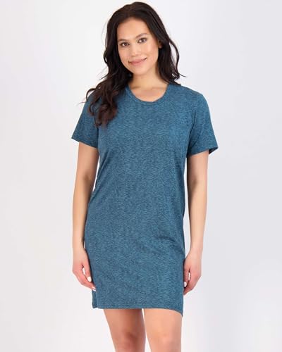 Image of Real Essentials 3 Pack: Women's Short Sleeve Nightgown Dress - Nightshirt Pajama Sleep Shirt Sleepwear (Available In Plus)