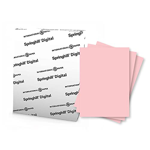Springhill 8.5â€ x 11â€ Pink Copy Paper, 24lb Bond/60lb Text, 89gsm, 500 Sheets (1 Ream) â€“ Colored Printer Paper with Smooth Finish â€“ Versatile and Flexible Computer Paper â€“ 024042R