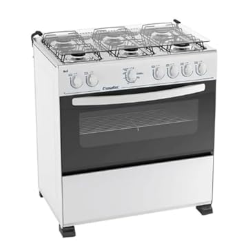 Fogão 6 Bocas Bali sem Acendimento Automático, Branco, Esmaltec