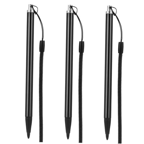 SWOOMEY 3 Piezas Lápiz Táctil Lápices Ópticos Lápiz Óptico para Lápiz Capacitivo Tableta Aguja Bolígrafo Lápiz para Teléfono Punto Agarre Panel Táctil De Aluminio Black