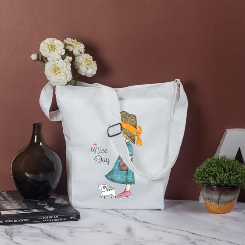 Image of Lify Women's Retro Large Size Canvas Shoulder Bag Hobo Crossbody Handbag Casual Tote - 1 Piece