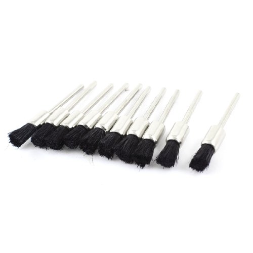 Aexit 10pcs 8mm Abrasives Dia 3mm Mandrel Black Fibre Pencil Polishing Brushes for Die Grinder Model:17as72qo142