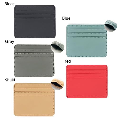 Card Package Women Men Money Pocket Wallet Case Business PU Business Cards Wallet(grey)3
