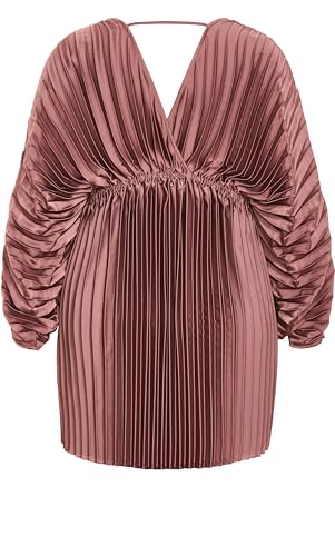 Image of City Chic Women's Plus Size Dress - Chloe Accordion Sleeve Pleat