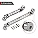 INJORA Center Drive Shaft Stainless Steel D-Shaped Hole Drive Shaft for SCX24 Gladiator Dodge Power Wagon 1/24 RC Crawler Upgrade Parts, 20g/Set