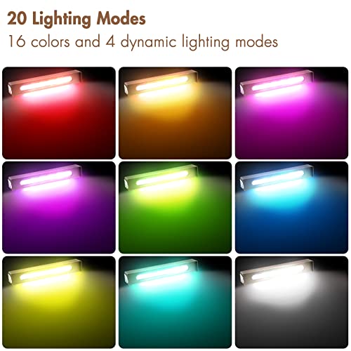 Ovac Hardscape Paver Lights 7 Inch Rgb Retaining Wall Lights 1.5W 360° Swivel 12V Dc Low Voltage Step Lights Outdoor, Ip65 Waterproof Led Hardscape Lighting Deck Stair Lights[8Pack] #TOP2