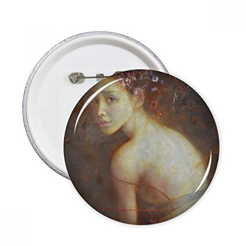 Bouton rond XJJ Peinture à l'huile aux finitions d'art