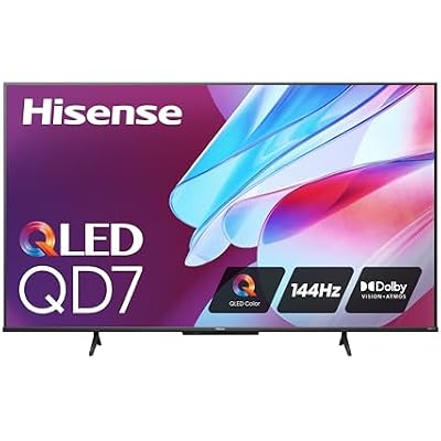 Hisense 65-Inch Class QD7 Series QLED 4K UHD Google Smart TV (65QD7N) - QLED, Native 144Hz, Motion Rate 240, Direct Full Array, Game Mode Pro, Alexa Compatibility