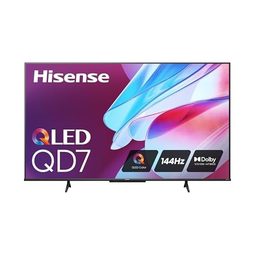 Hisense 65-Inch Class QD7 Series QLED 4K UHD Google Smart TV (65QD7N) - QLED, Native 144Hz, Motion Rate 240, Direct Full Array, Game Mode Pro, Alexa Compatibility