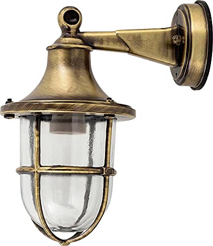 [Design elegante]: la lampada da parete per esterni ha un effetto nostalgico e combina funzionalità con un design storico accattivante che i tuoi ospiti ammireranno | Altezza: 270 mm | Larghezza: 140 mm | Profondità: 220 mm | Diametro paralume: 140 mm