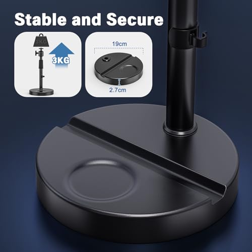 Nakelulu Beamer Ständer, 360° Desktop Projektorhalterung Höhenverstellbar von 28cm bis 45cm, Beamer Tisch Halterung mit 1/4 Zoll Montageschraube, Projector Halterung für Heimkino, Spielzimmer, Büro